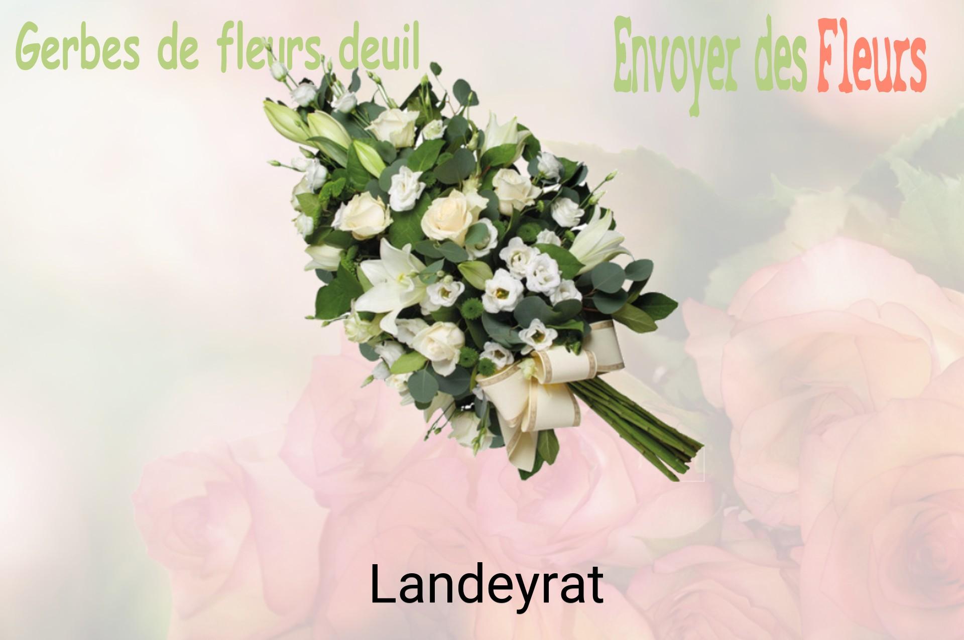 Gerbe de fleurs de deuil livrée à Landeyrat